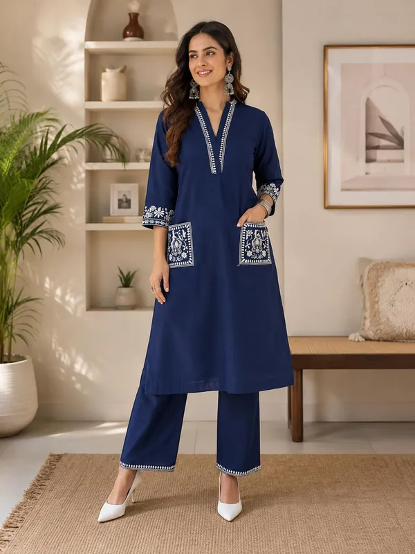 Women_S_Cotton_Embroidery_Kurti_With_Pant_Set