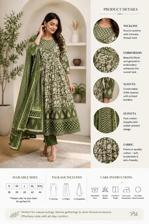 Women_S_Cotton_Anarkali_Kurti_With_Pant_And_Dupatta_Set