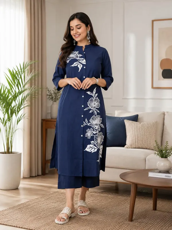Women_S_Cotton_Kurti_With_Pant_Set