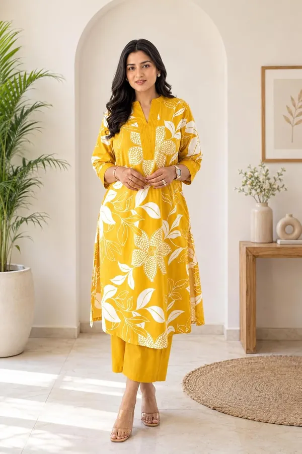 Women_S_Cotton_Kurti_With_Pant_Set
