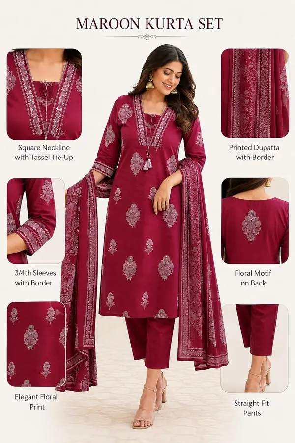 Women_S_Cotton_Kurti_With_Pant_And_Dupatta_Set
