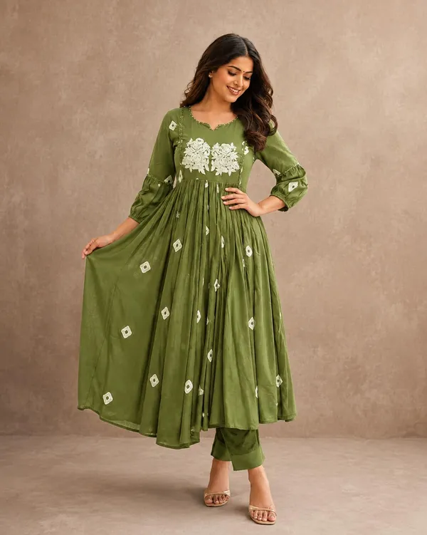 Women_S_Cotton_Anarkali_Kurti_With_Pant