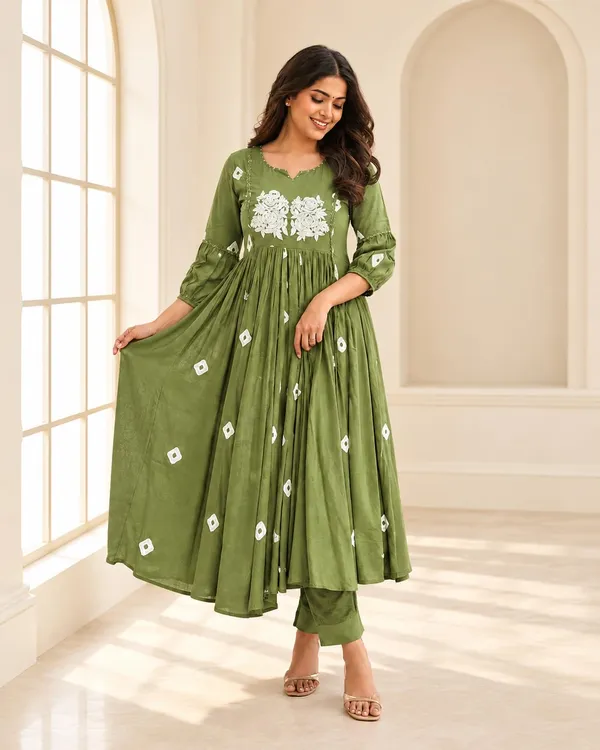 Women_S_Cotton_Anarkali_Kurti_With_Pant