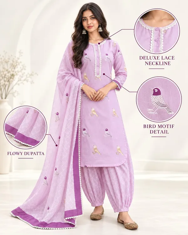 Women_S_Cotton_Embroidered_Kurti_With_Pant_And_Dupatta_Set