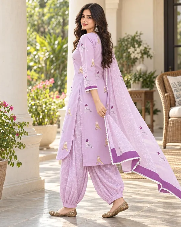 Women_S_Cotton_Embroidered_Kurti_With_Pant_And_Dupatta_Set