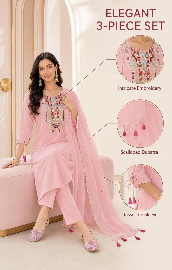 Women_S_Cotton_Embroidered_Kurti_With_Pant_And_Dupatta_Set