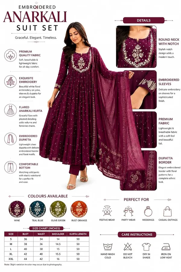 Women_S_Cotton_Embroidery_Anarkali_Kurti_Set_With_Pant_And_Dupatta
