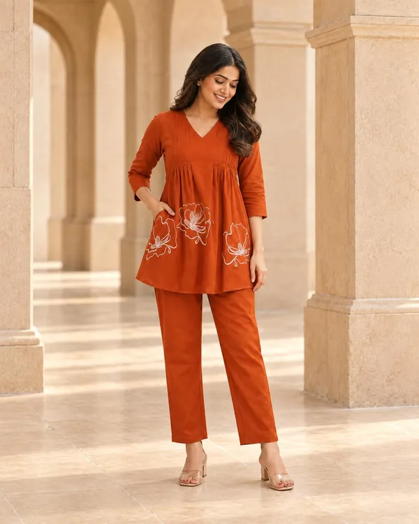 Women_S_Cotton_Anarkali_Kurta_With_Pant_Cord_Set