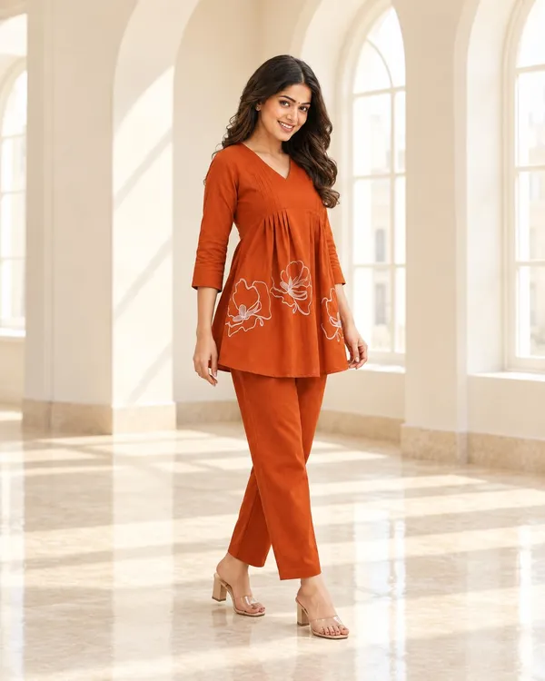 Women_S_Cotton_Anarkali_Kurta_With_Pant_Cord_Set