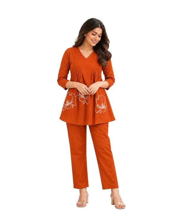 Women_S_Cotton_Anarkali_Kurta_With_Pant_Cord_Set