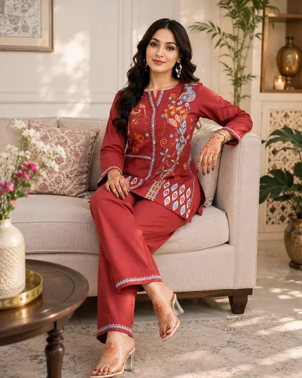 Women_S_Cotton_Embroidery_Kurti_With_Pant_Set