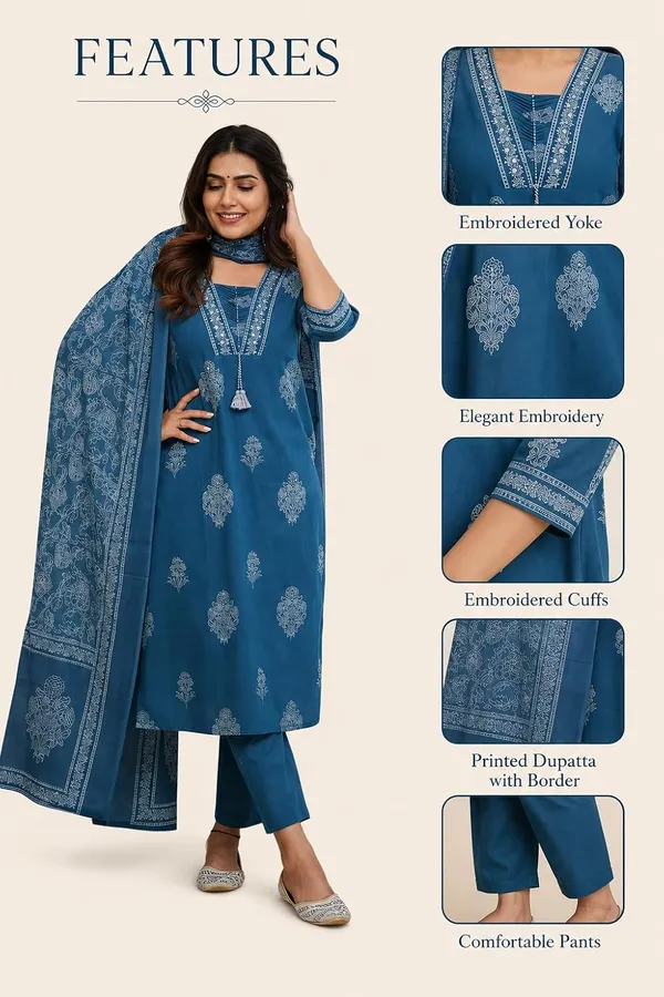 Women_S_Cotton_Kurti_With_Pant_And_Dupatta_Set