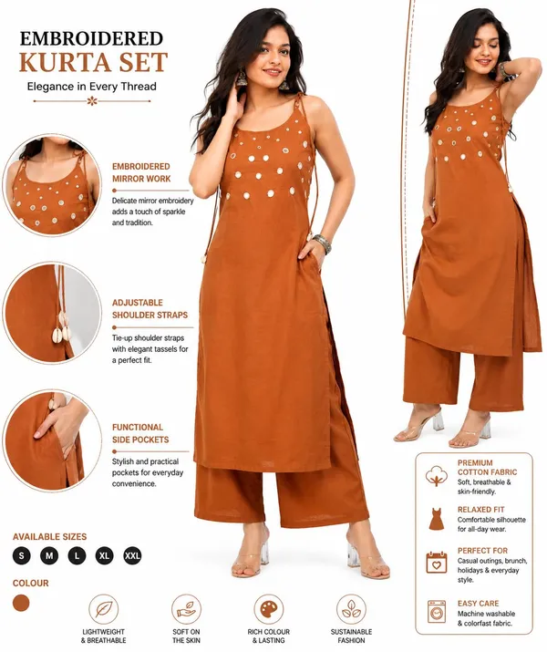 Women_S_Cotton_Embroidery_Kurti_With_Pant_Set