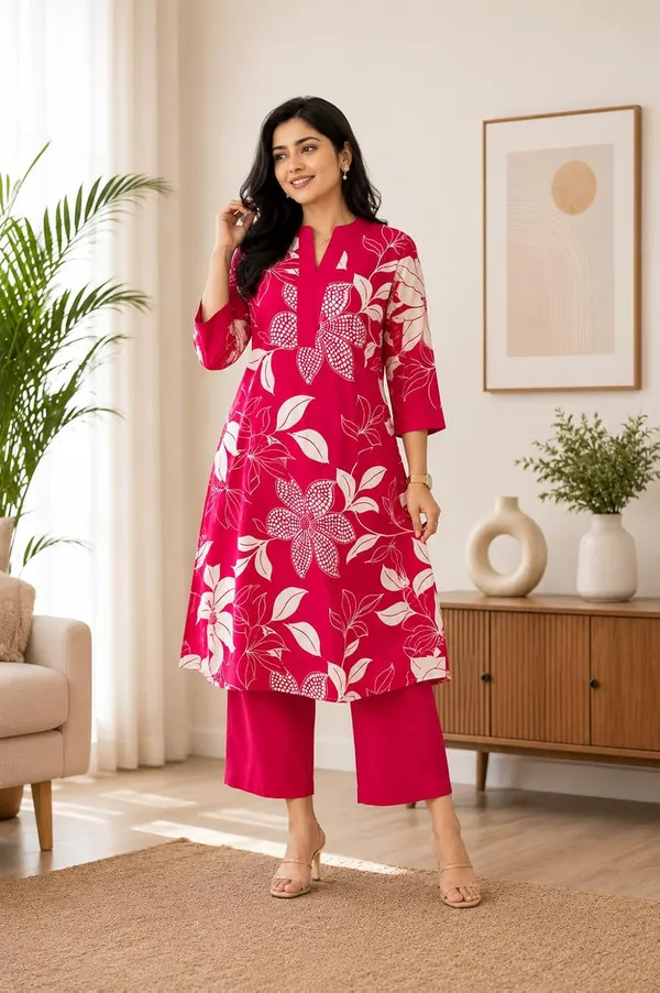 Women_S_Cotton_Kurti_With_Pant_Set