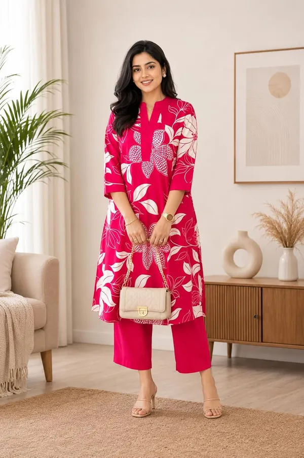 Women_S_Cotton_Kurti_With_Pant_Set