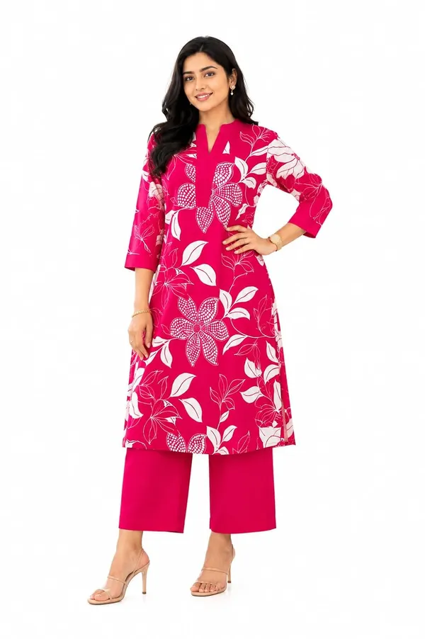 Women_S_Cotton_Kurti_With_Pant_Set