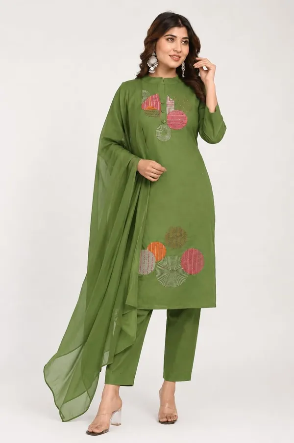 Women_S_Cotton_Embroidery_Kurti_With_Pant_Set