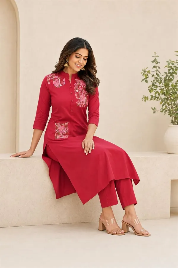 Women_S_Cotton_Kurti_With_Pant