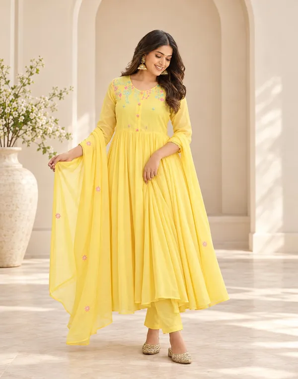 Women_S_Cotton_Embroidered_Anarkali_Kurti_Set_With_Pant_And_Dupatta