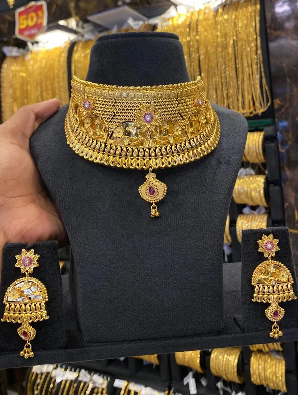 Gold_Plated_Calcutta_Style_Choker_Heavy