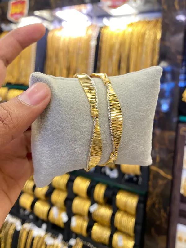 Arabic_Style_Bangle_2Pcs_Rhodium_Plated