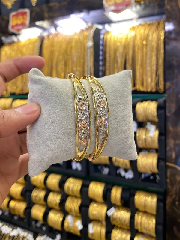 Arabic_Style_Bangle_2Pcs_Rhodium_Plated