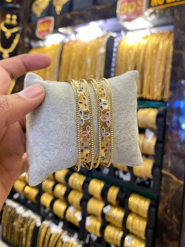 Arabic_Style_Bangle_2Pcs_Rhodium_Plated