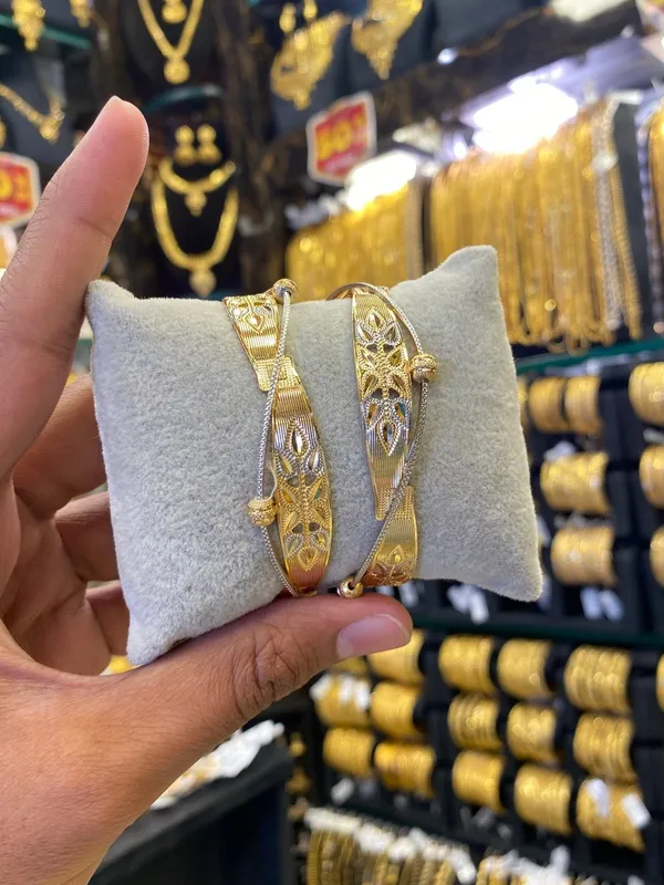Arabic_Style_Bangle_2Pcs_Rodhium_Plated