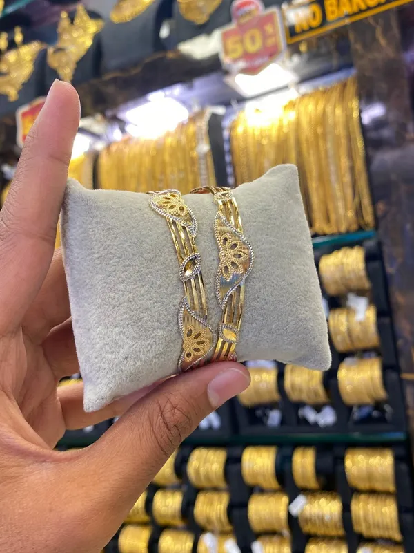 Arabic_Style_Bangle_2Pcs_Rodhium_Plated