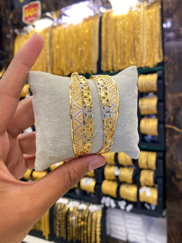 Arabic_Style_Bangle_2Pcs_Rodhium_Plated