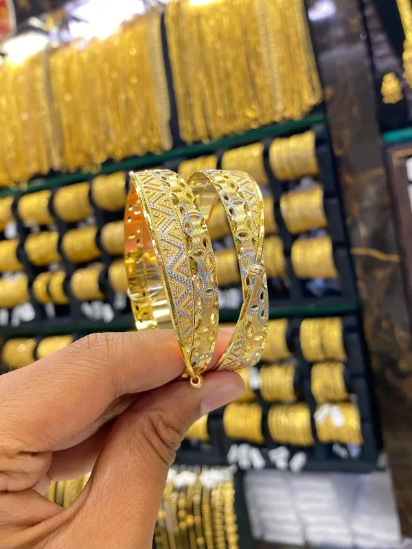 Arabic_Style_Bangle_2Pcs_Rodhium_Plated