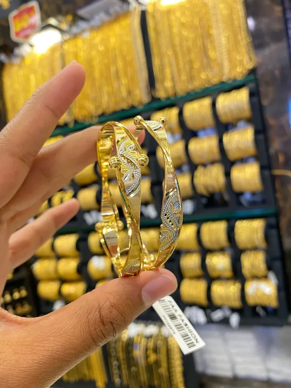 Arabic_Style_Bangle_2Pcs_Rhodium_Plated