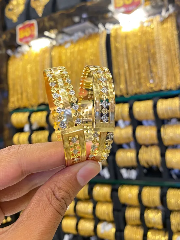 Arabic_Style_Bangle_2Pcs_Rhodium_Plated