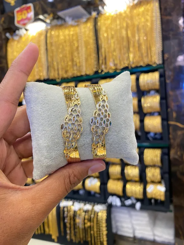 Arabic_Bangle_2Pcs_Rhodium_Plated