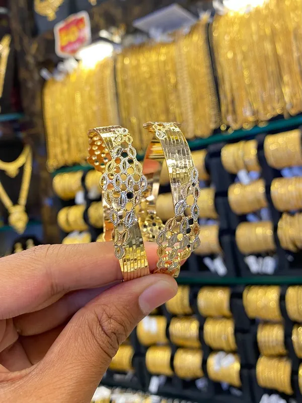 Arabic_Bangle_2Pcs_Rhodium_Plated