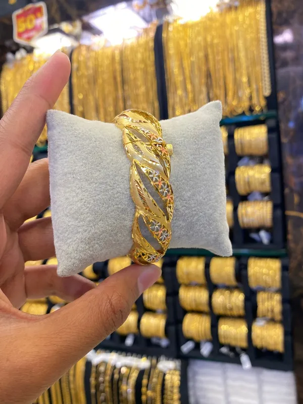 Gold_Plated_Kada_Bangle_Screw_Type_1Pcs_Tri_Mix