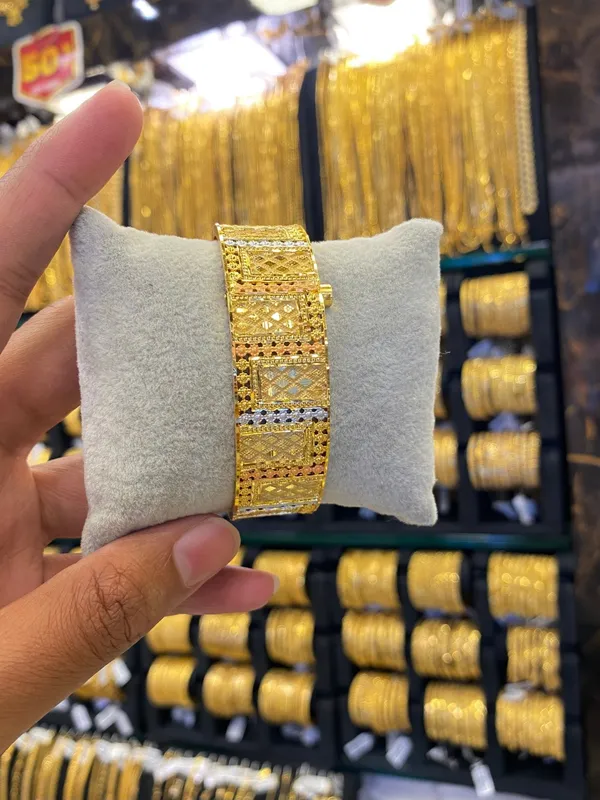 Gold_Plated_Kada_Bangle_Screw_Type_1Pcs_Tri_Mix