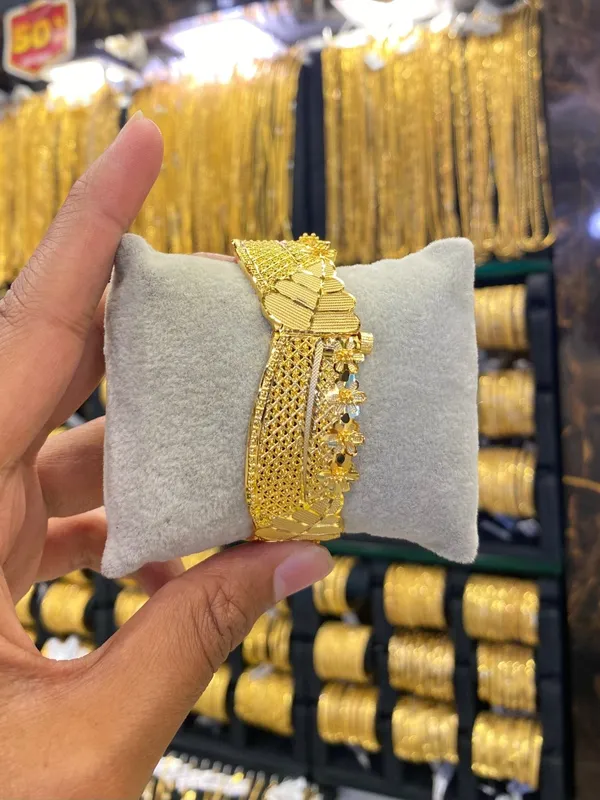 Floral_Kada_Bangle_Gold_Plated_1Pcs