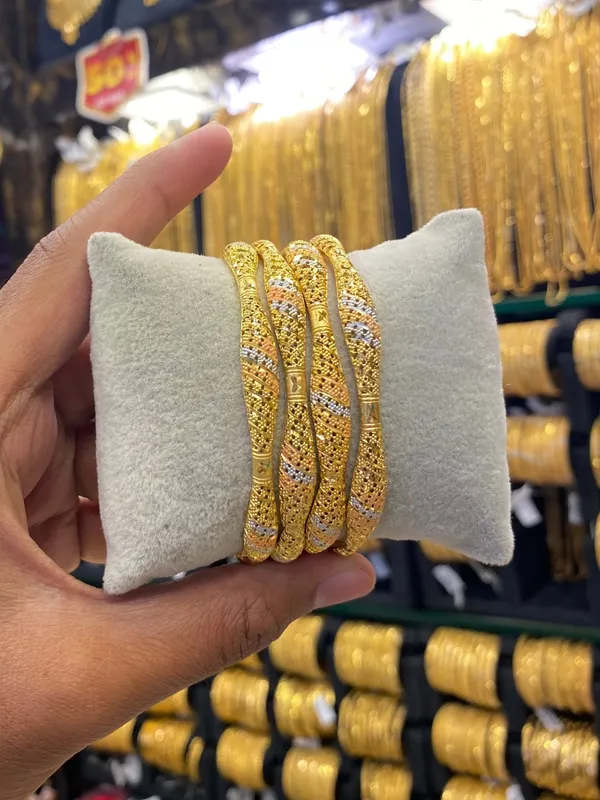 Gold_Plated_Bangle_Turkish_Style_Tri_Colour_4Pcs
