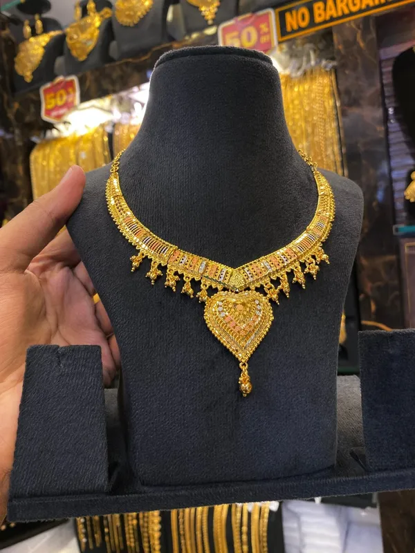 Calcutta_Style_Neck_Set_Tri_Mix_Gold_Plated