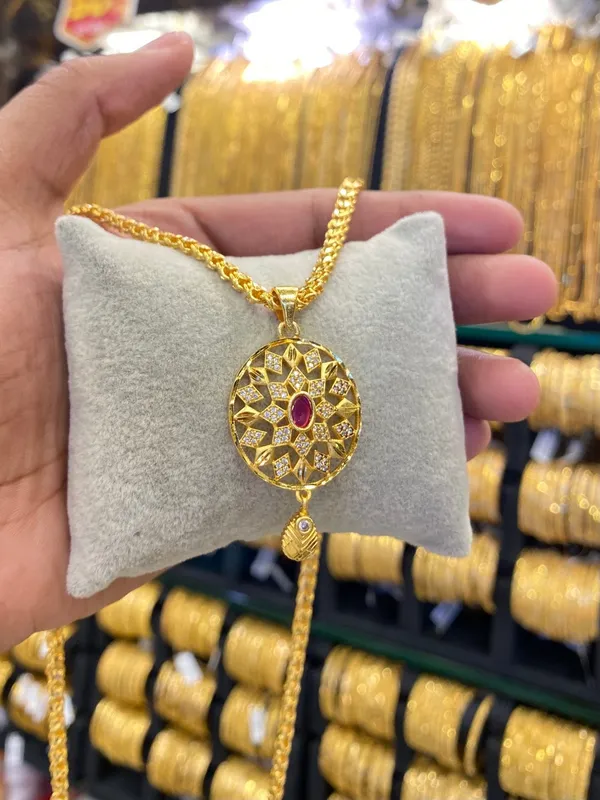 Gold_Plated_Pendant_Chain_Cz_Stone_24_Length
