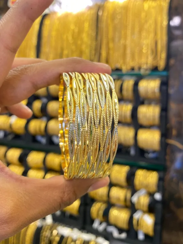 Arabic_Style_Bangle_8Pcs_Sleek_Type_Rodhium_Plated