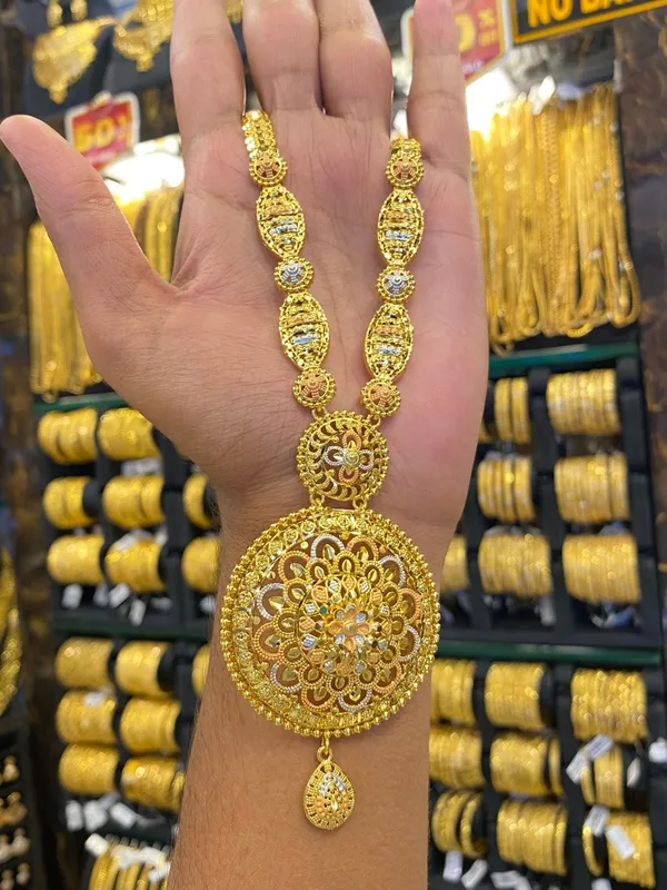 Calcutta_Style_Long_Set_Tri_Mix_Gold_Plated