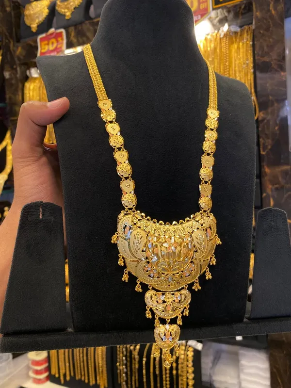 Calcutta_Style_Long_Set_Tri_Mix_Gold_Plated