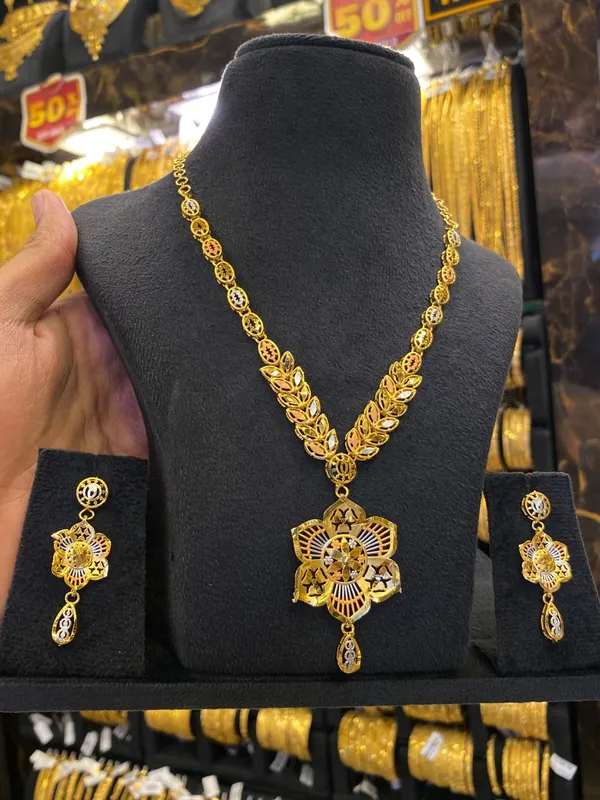 Turkish_Style_Neck_Set_Tri_Mix_Gold_Plated
