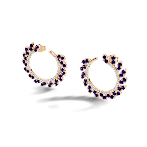 Blue_Stone_Hoop_Earrings_For_Women