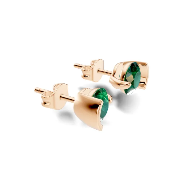 Green_Round_Gemstone_Stud_Earrings