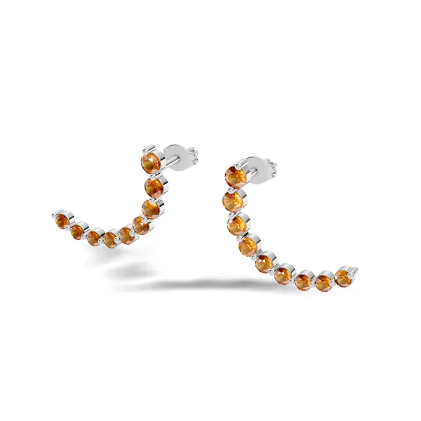 Orange_Stone_Stud_Earrings_For_Women