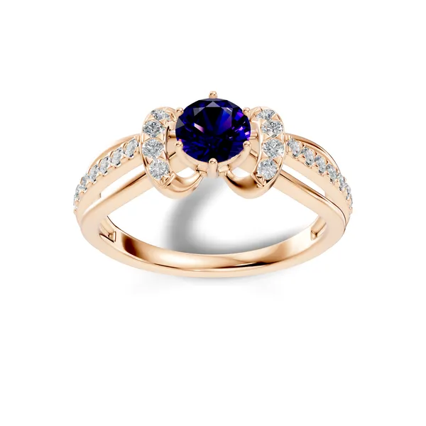 Blue_Stone_Cluster_Ring_For_Women
