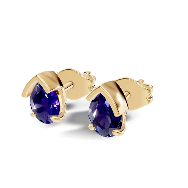 Blue_Teardrop_Stud_Earrings_For_Women